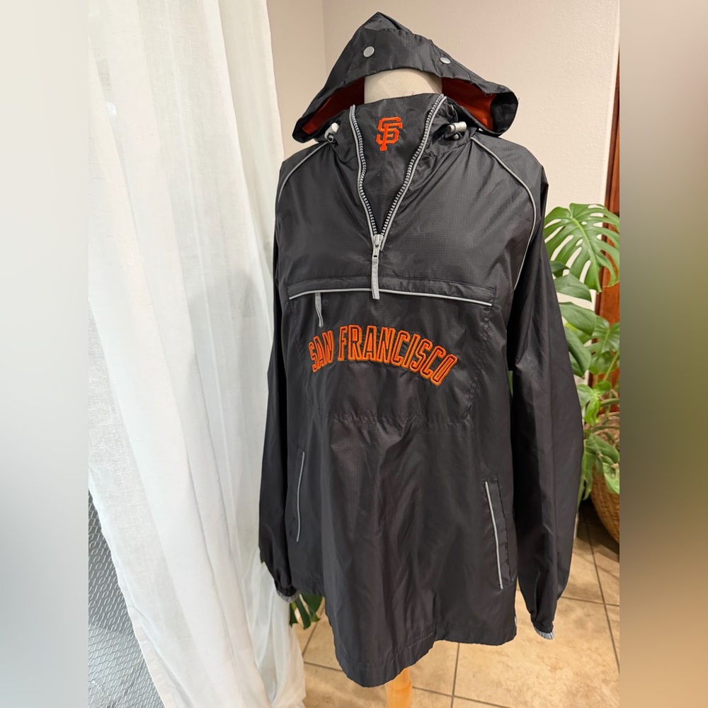 Vintage SF Giants Half Zip Hooded Pullover Jacket‎ – G III Sports – XL